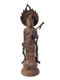 A JAPANESE BRONZE BUDDHA STATUE, MEIJI ERA, C. 1868-1912