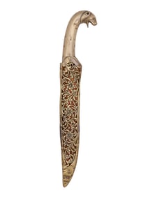 A PERSIAN OR INDO-PERSIAN DAGGER WITH ZOOMORPHIC HILT, 18TH–19TH CENTURY