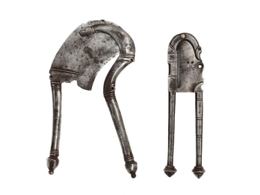 A SET OF TWO INDIAN 18TH CENTURY NUT CRACKERS