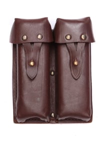 A LEATHER POUCH FOR 4 APS SOVIET STECHKIN PPISTOL MAGAZINE