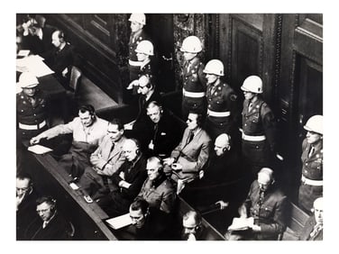 A KHALDEI SOVIET PHOTOGRAPH OF THE NUREMBERG TRIAL, 1946