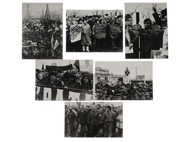A SET OF SIX LATE SOVIET DEMONSTRATION PHOTOGRAPHS