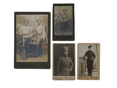 A LOT OF FOUR RUSSIAN IMPERIAL ARMY PHOTOGRAPHS
