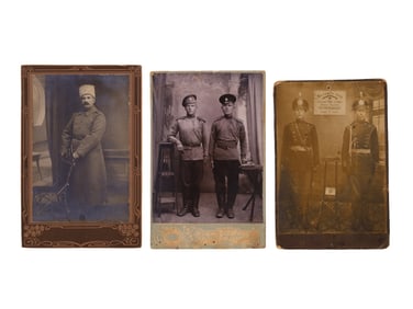 A GROUP OF THREE PHOTOGRAPHS OF IMPERIAL RUSSIAN SOLDIERS, CA. 1915