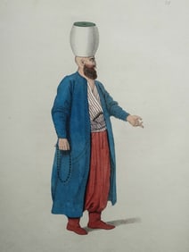 AN 1802 LITHOGRAPH OF AN OTTOMAN TURKISH GENTLEMAN, FROM 'THE COSTUME OF TURKEY'