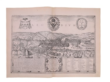 A C. 1575 VIEW OF LIEGE, BELGIUM, BRAUN & HOGENBURG, CIVITATES ORBIS TERRARUM