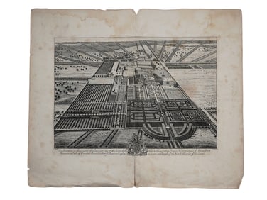 A 1707 ENGRAVING OF BADMINTON HOUSE, JAN KIP (1652-1722) AND LEONARD KNYFF (1650-1722), BRITANNIA