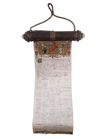 A GERMAN PRESENTATION SCROLL TO S?NDOR LIEZEN-MAYER