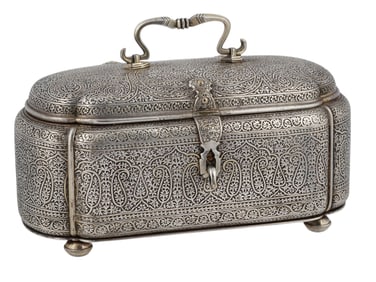 AN INDIAN OR ANGLO-INDIAN CASKET, FROM THE LATE 19TH CENTURY