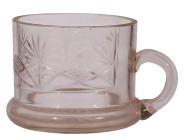 A RUSSIAN STAMPED CUT-GLASS CUP, CA. 1900