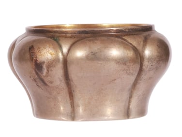 A RUSSIAN PARCEL-GILT SILVER SALT CELLAR BY SAZIKOV, CIRCA 1851