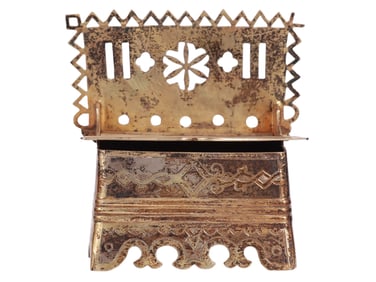 A RUSSIAN PARCEL-GILT SALT CELLAR IN PAN-SLAVIC STYLE, LATE 19TH CEN.