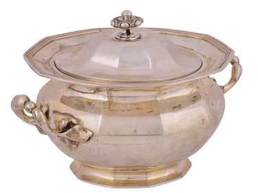 A RUSSIAN SILVER-GILT LIDDED SUGAR BOWL, MAKER: I.M., MOSCOW, 1859
