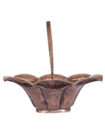 A RUSSIAN PARCEL-GILT SILVER LOBED BASKET, 1859