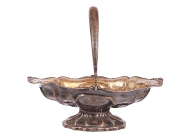 A RUSSIAN PARCEL-GILT SILVER BASKET