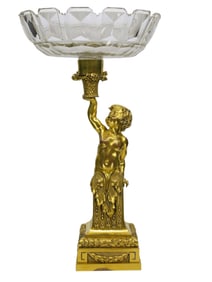 A FRENCH ORMOLU CENTERPIECE, 19 CENTURY H: 19 3/4 IN., (50.2 CM.,) D:11 1/8 IN., (28.2 CM.)