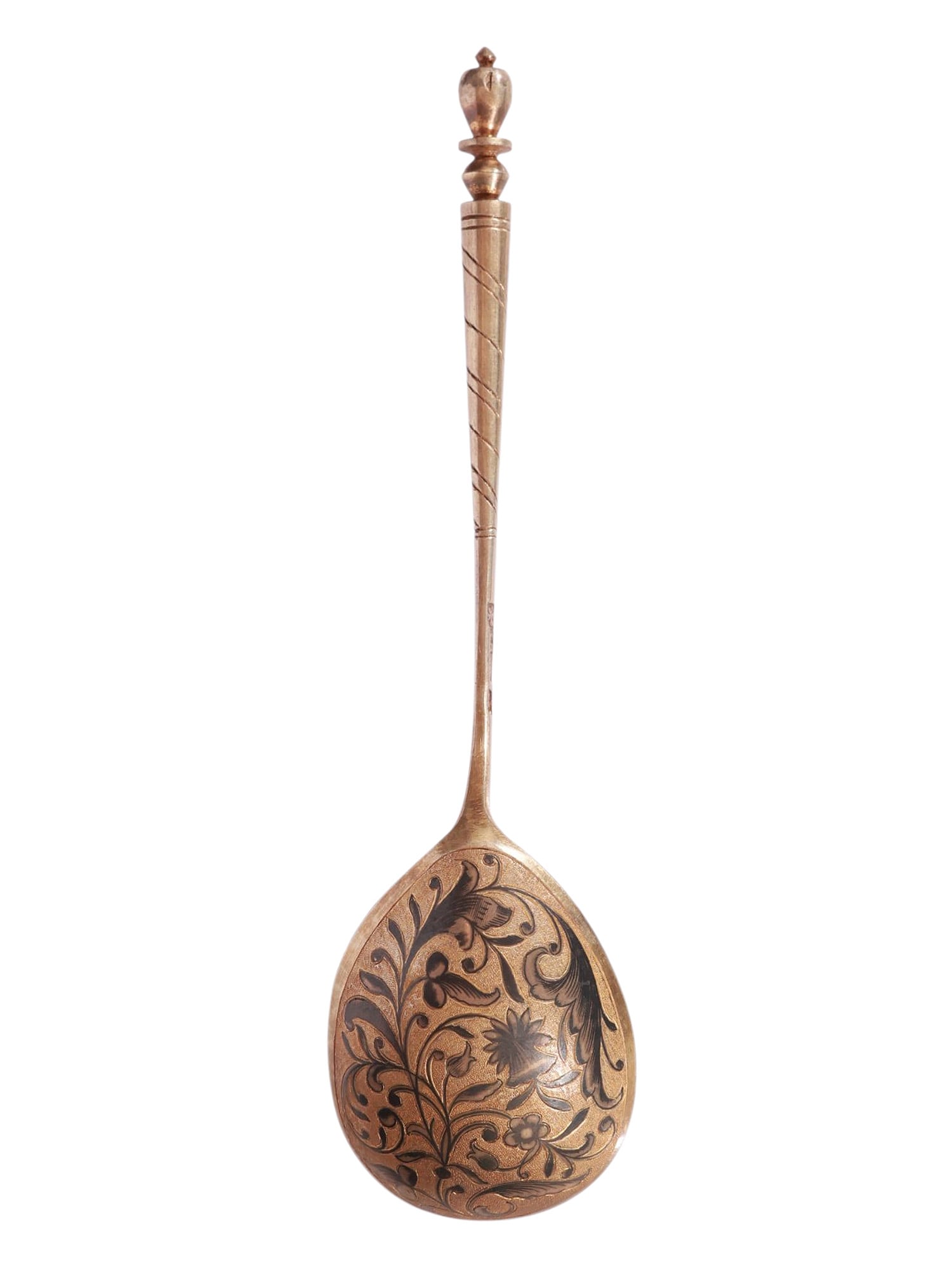 A RUSSIAN PARCEL-GILT SILVER AND NIELLO SPOON (1 of 4)