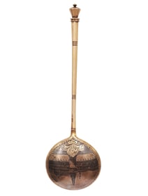 A RUSSIAN PARCEL-GILT SILVER AND NIELLO SPOON, 1894