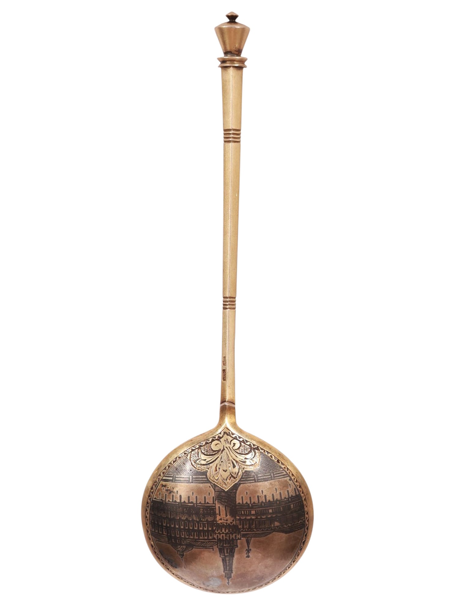 A RUSSIAN PARCEL-GILT SILVER AND NIELLO SPOON, 1894 (1 of 4)