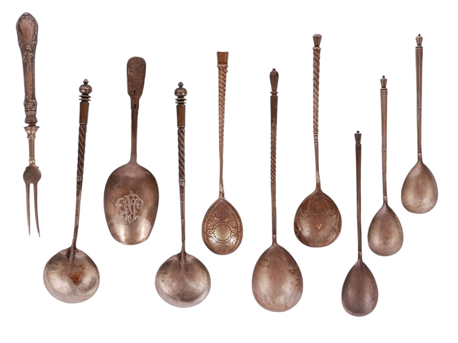 AN ASSORTMENT OF RUSSIAN PAN-SLAVIC STYLE CUTLERY (1 of 6)