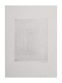 ATTR. TO ANATOLY KAPLAN, RUSSIAN, SIGNED ETCHING