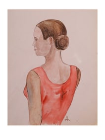 ATTRIBUTED TO ALEXANDER DEINEKA (1899–1969), PORTRAIT OF A WOMAN, WATERCOLOR ON PAPER, RUSSIA,