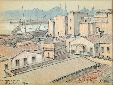 A WATERCOLOR BY VYACHESLAV KONDRATIEV, RUSSIAN, 1909