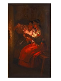 A RUSSIAN/UKRAINIAN OIL ON BOARD PAINTING (STUDY)