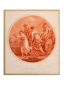 "TRIOMPHE DE L’AMOUR," ENGRAVING AFTER ANGELICA KAUFMAN, BY GAVRIIL SKORODUMOV, 18 C.