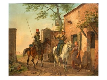 AN OIL ON BOARD PAINTING BY PIETER FRANS II DE NOTER, BELGIAN, 1824