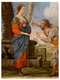 AN OIL ON COPPER PAINTING BY LAURENT DE LA HYRE 17TH CEN.