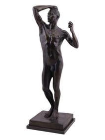A LARGE BRONZE AFTER RODIN ENTITLED 'L’ÂGE D’AIRAIN' OR 'THE AGE OF BRONZE'