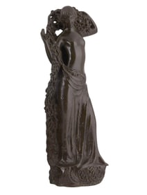 A GUSTAVE GILLOT (FRENCH, 1888–1965), "POMONE" BRONZE SCULPTURE OF THE GODDESS POMONA