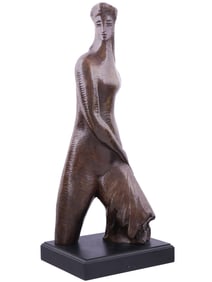 A BRONZE FUGURE AFTER ALEXANDER ARCHIPENKO (UKRANIAN/AMERICAN, 1887-1964)