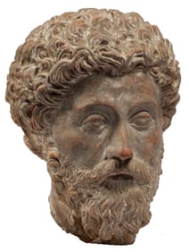 AN ITALIAN SCULPTOR, PROBABLY 16TH–17TH CENTURY, HEAD OF EMPEROR MARCUS AURELIUS