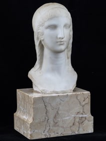 A MARBLE FEMALE BUST ATTRIBUTED TO ELIE NADELMAN (1882–1946)