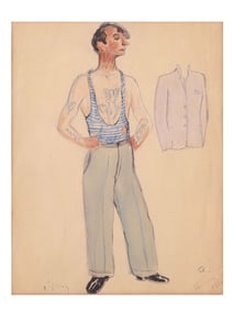 NIKOLAI PETROVICH AKIMOV (1901–1968), COSTUME DESIGN FOR THE CHARACTER "VORA", 1953