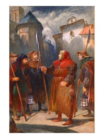 A CHARLES CATTERMOLE (1832-1900) ORIGINAL WATERCOLOR FOR SHAKESPEARE 1880 ILLUSTRATED EDITION