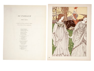 A ROBERT ENGELS (1866-1926) LITHOGRAPH, LE PASSANT, L'ESTAMPE MODERNE, C. 1897