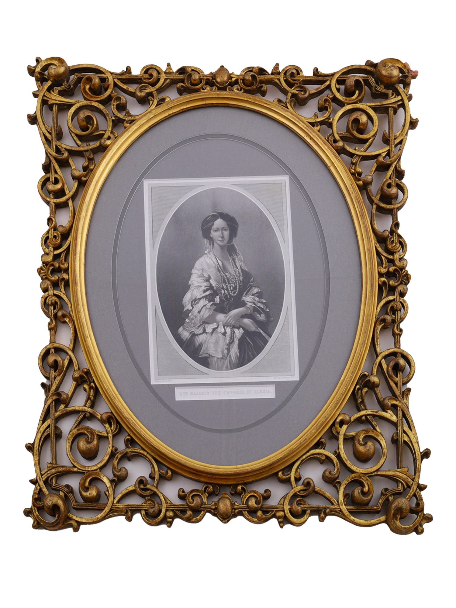 A GEORGE PERINE PORTRAIT ENGRAVING, EMPRESS MARIA ALEXANDROVNA, RUSSIAN (1 of 3)