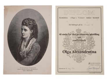A RUSSIAN PORTRAIT OF OLGA NIKOLAEVNA QUEEN OF WÜRTTEMBERG OLGA NIKOLAEVNA, C. 1880
