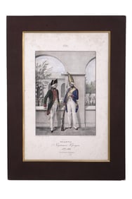 AN IMPERIAL RUSSIAN CADET CORPS LITHOGRAPH, LEV BELOUSOV (1806-1854), 19TH CENTURY