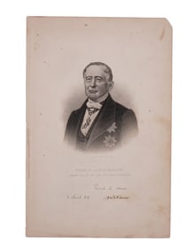 A SIGNED ENGRAVED PORTRAIT OF PRINCE ALEXANDER GORCHAKOV, 19TH CEN.
