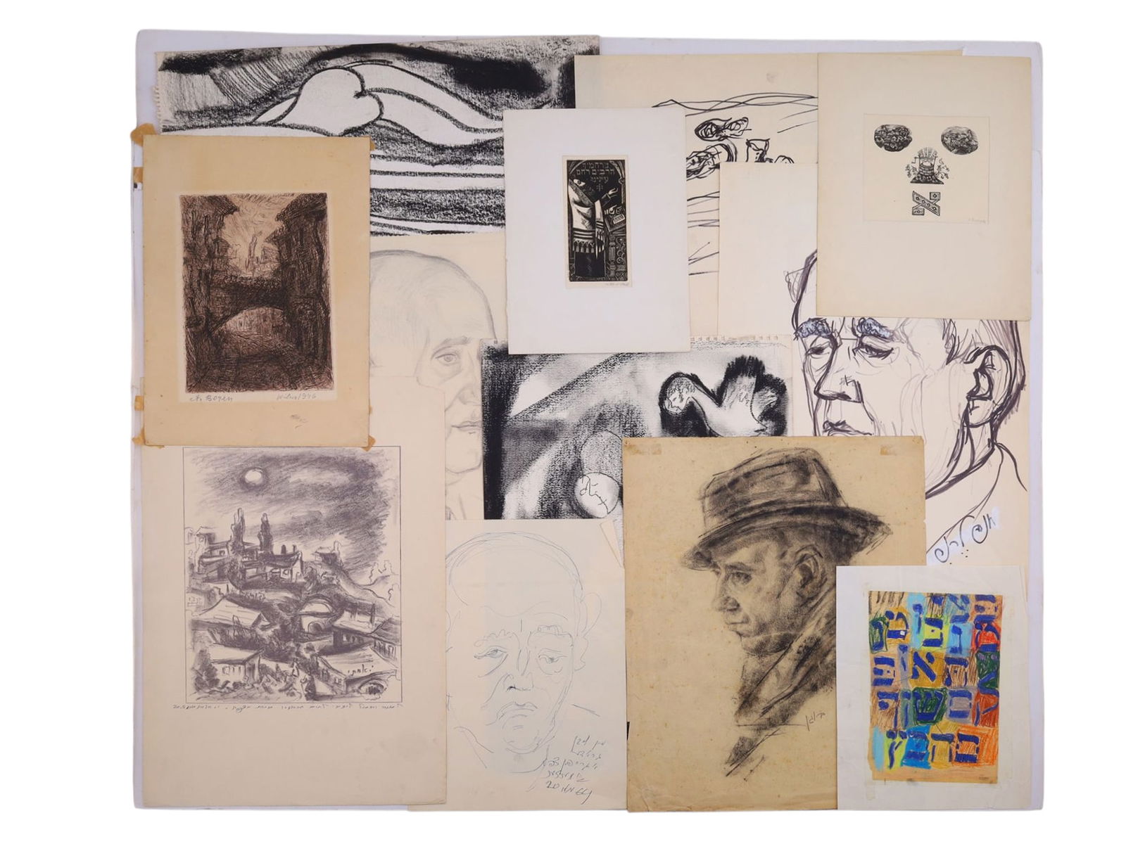 A PORTFOLIO OF GRAPHIC WORKS INCLUDING ILYA SCHOR (1904–1961), CIRCA 1930S–1940S (1 of 8)