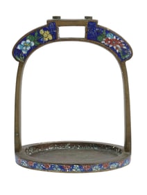 A CHINESE CLOISONNE ENAMEL STIRRUP, 20TH CEN.