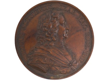 A FRENCH BRONZE ST. PETERSBURG 250TH ANNIVERSARY MEDAL