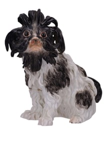 A MEISSEN PORCELAIN FIGURE OF A SPANIEL GERMANY, LATE 19TH – EARLY 20TH CC.