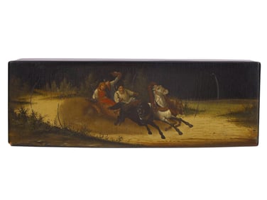 A RUSSIAN PAPIER-MACHE BOX