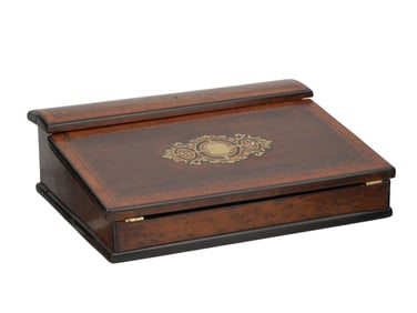 A VICTORIAN-ERA ENGLISH WRITING SLOPE, ALSO KNOWN AS A WRITING BOX