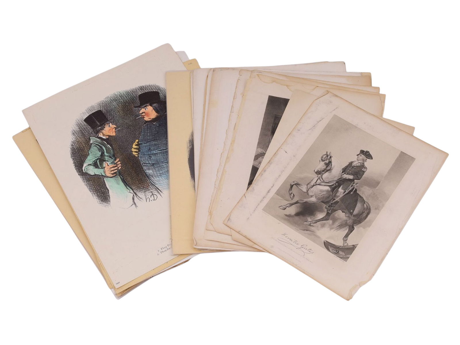 A LARGE COLLECTION OF ANTIQUE AND VINTAGE AMERICAN HEROES PRINTS AND ILLUSTRATIONS (1 of 6)